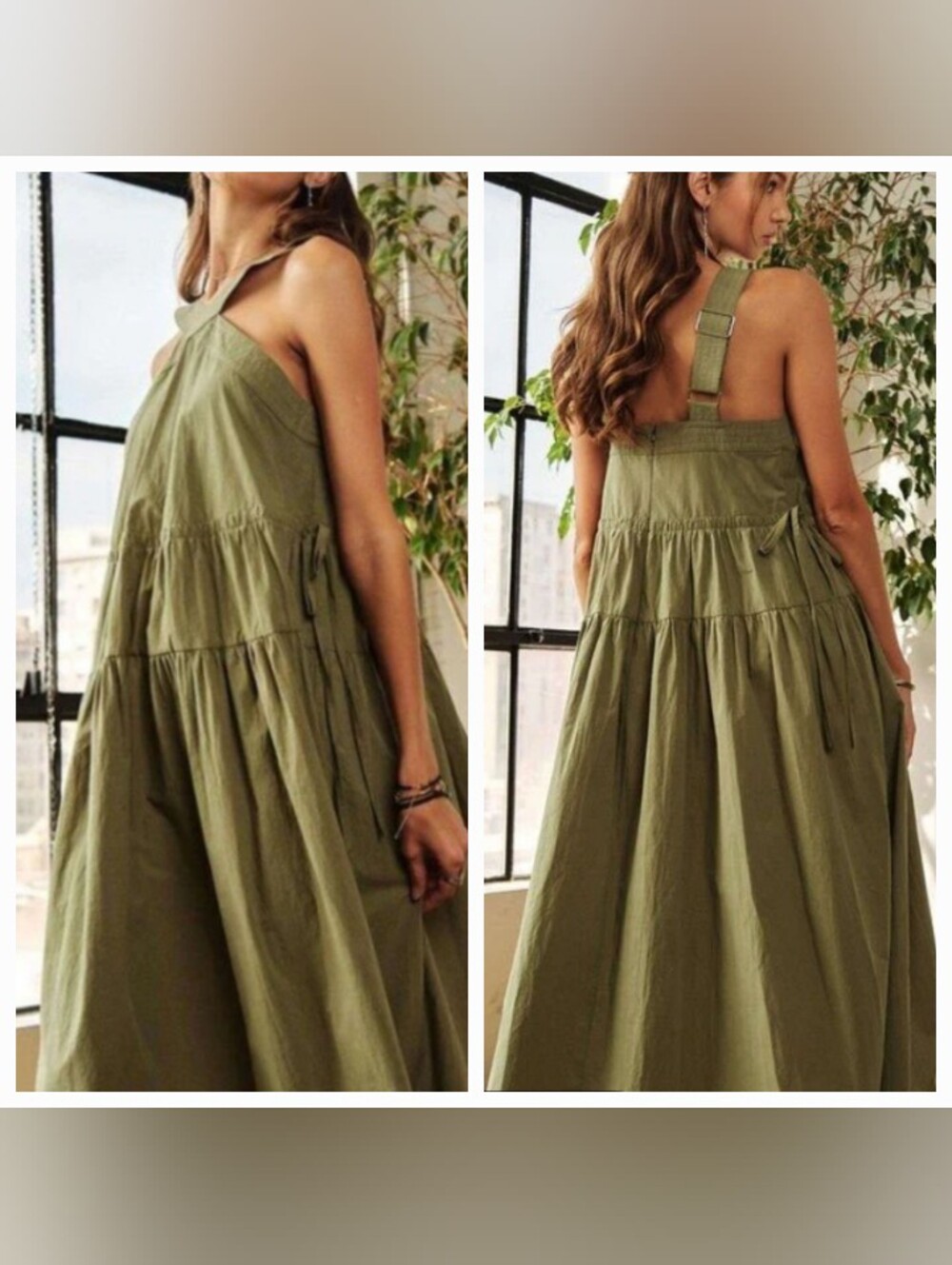 ADORA Midi Dress In Sage Green S
